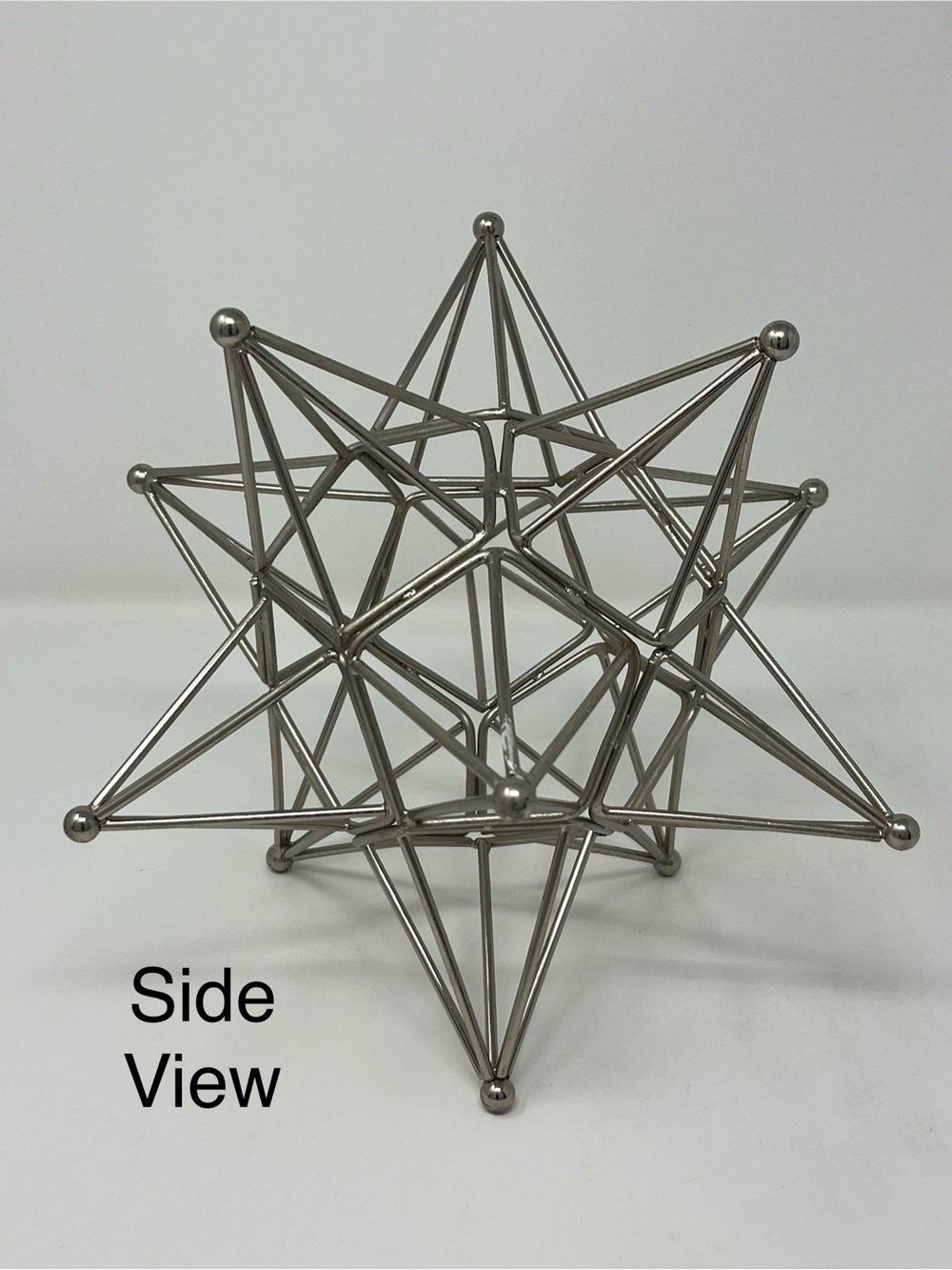 Modern Geometric Metal Sculpture Abstract Decor 9” Contemporary Table Accent